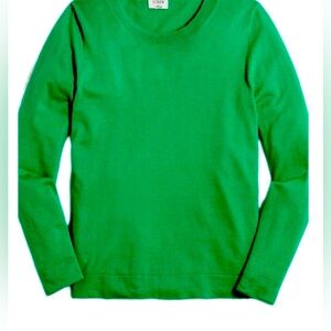 J. Crew Teddie Crew Neck Wool Blend Sweater XL Green